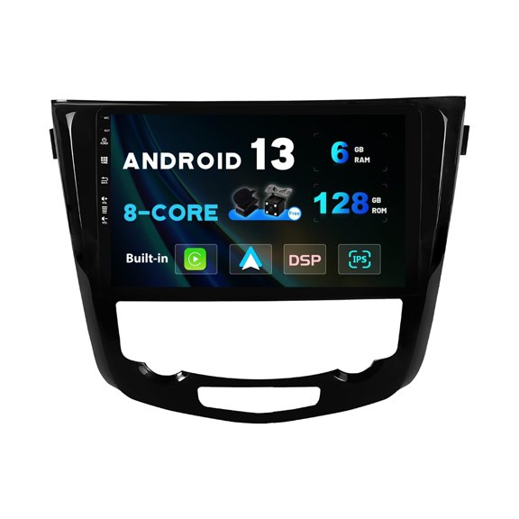 Torovo - 6G+128G - Android 13 IPS Car Stereo For Nissan X-Trail Qashqai J11 Rouge(2014-2018) - Wireless CarPlay/Android Auto/DSP - Camera + MIC - 10.1 Inch 2 Din - DAB Steering Wheel Fast-boot 360-CAM
