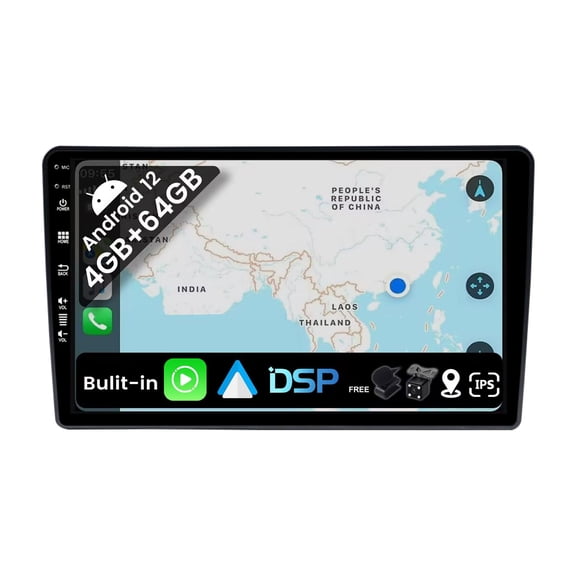 Torovo Android 12 IPS Car Stereo For Renault Duster/Dacia Sandero/Lada Xray 2/Captur/Logan 2 - Wireless CarPlay/Android Auto - 4G+64G - Camera + MIC - 9 Inch 2 Din - DSP SWC DAB Fast-boot 360-CAM