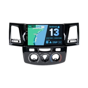 Torovo Android 13 IPS Car Stereo For Toyota Fortuner Hilux Revo Vigo (2004-2014) - Built-in Wireless Carplay + Android Auto - 2G+32G - Rear Camera FREE - 9 Inch 2 Din - Steering Wheel DAB Fast-boot