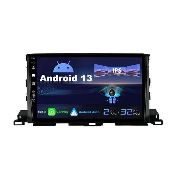 Torovo Android 13 IPS Car Stereo For Toyota Highlander (2015-2018) - 2G+32G - Wireless CarPlay/Android Auto - Rear Camera Free - 10.1 Inch 2 Din - DAB Steering Wheel Fast-boot DSP WIFI Bluetooth