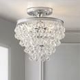 thumbnail image 1 of JONATHAN Y Toronto 13" Metal/Crystal LED Flush Mount, Chrome, JYL9029B, 1 of 8
