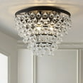 thumbnail image 1 of JONATHAN Y Toronto 16" Metal/Crystal LED Flush Mount, Oil Rubbed Bronze, JYL9030A, 1 of 7