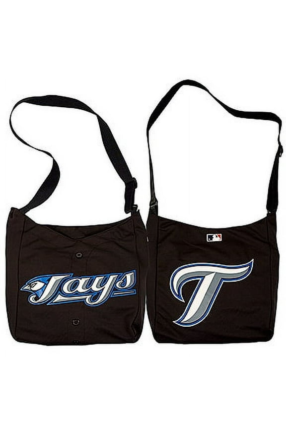 Toronto Baseball Blue Jays Jersey Material Tote Bag Handbag Purse, 15x 14x 4