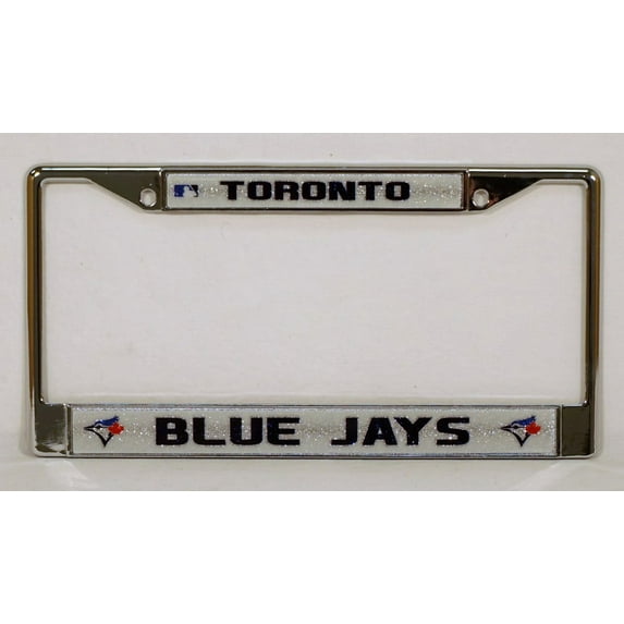 Toronto Baseball Blue Jays Sparkly Glitter Bling Look Chrome License Plate Frame