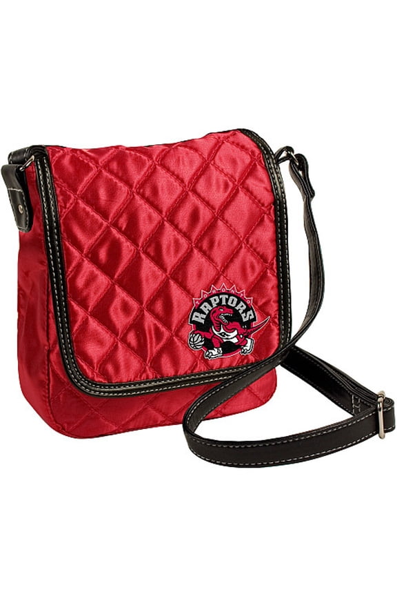 Toronto Basketball Raptors Red Quilted Handbag Purse with Magnetic Snap Closure