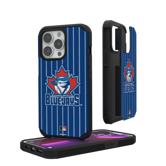 Toronto Blue Jays 1997-2002 Logo iPhone Pinstripe Cooperstown Design Rugged Case