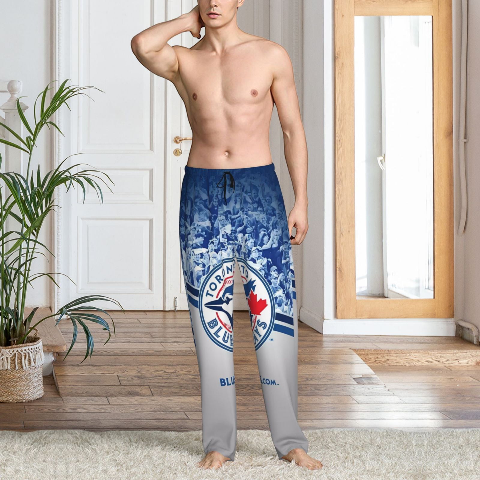 Toronto_Blue_Jays Men's Pajama Pants for Football Fans,Home pants