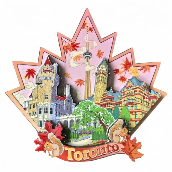 Toronto Canada 3D Fridge Magnet Souvenir Gift,Resin Handmade Toronto Refrigerator Magnet Home Decoration Collection