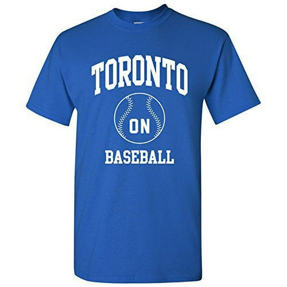 Toronto Classic Baseball Arch Basic Cotton T-Shirt - 2X-Large - Royal
