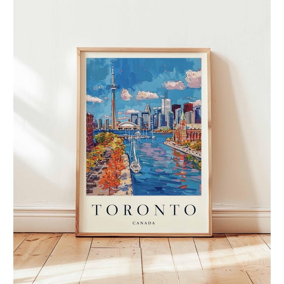 Toronto Cn Tower Print Travel Urban Wall Art, Unframed Paper Print