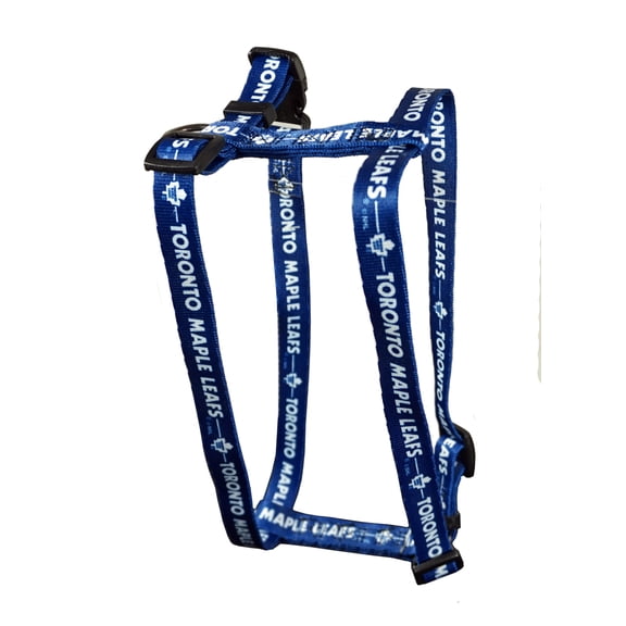 Toronto Hockey Maple Leafs 3/4" (.75) inch wide Medium 14" to 24" Adjustable Dog Harness