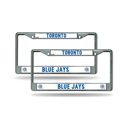 Toronto MLB Baseball Blue Jays Chrome Metal (2) License Plate Frame Set