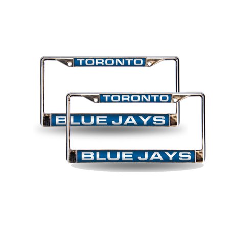 Toronto MLB Baseball Blue Jays Chrome Metal (Set of 2) Laser Cut License Plate Frames