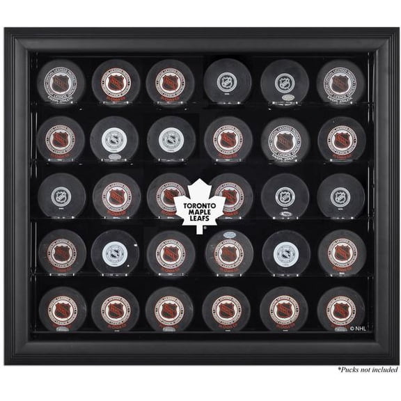 Toronto Maple Leafs (1970-2016) 30-Puck Black Display Case