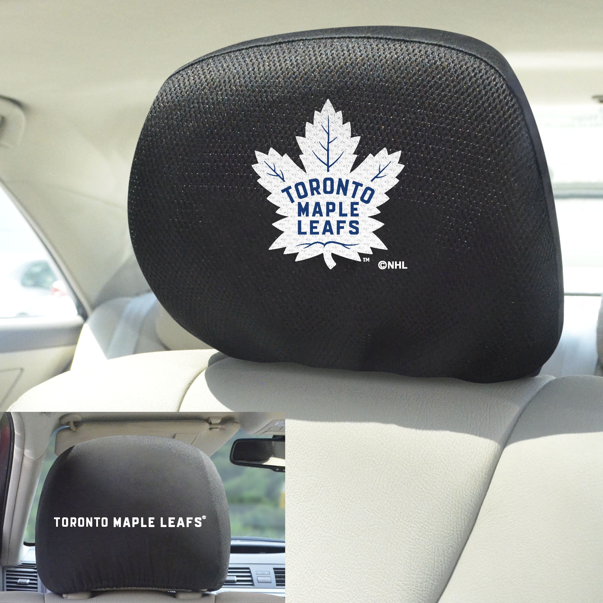Toronto Maple Leafs Embroidered Head Rest Cover Set - 2 Pieces