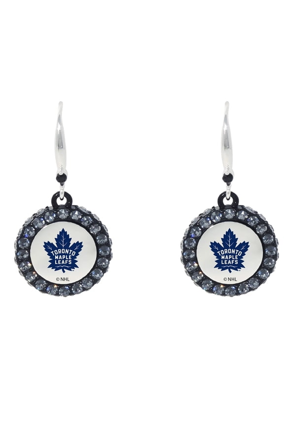 Toronto Maple Leafs Hockey Puck Earrings
