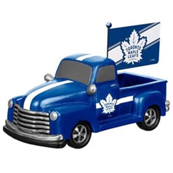 Toronto Maple Leafs 9 Inch Metal Rally Truck Statue, Outdoor Garden or Indoor Fan Decor, Sports Fan Collectible Figurine, Officially Licensed