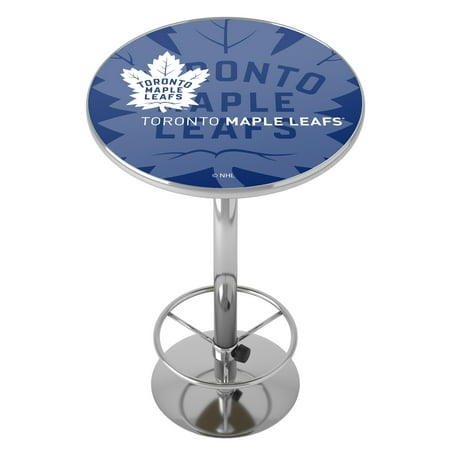 Toronto Maple Leafs NHL Watermark Chrome Pub Table - Blue, White