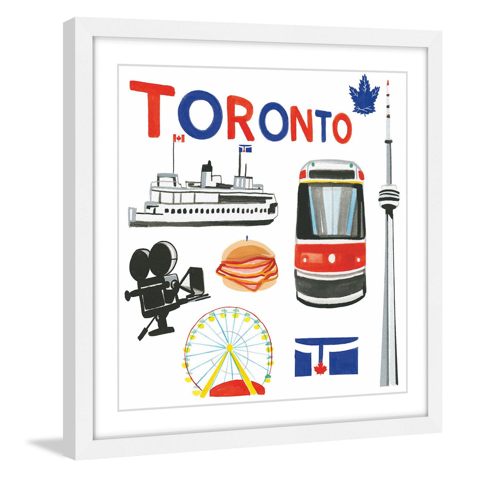 "Toronto Motif" by Molly Rosner Framed Painting Art Print