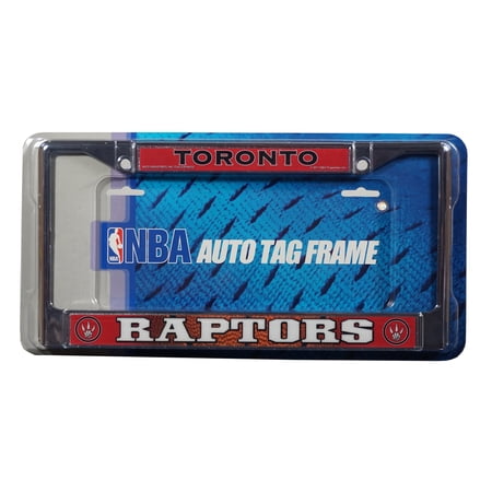 Toronto Basketball Raptor's Chrome Metal License Plate Frame