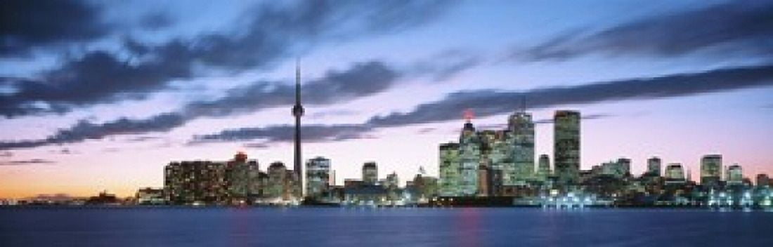 Toronto Ontario Canada Canvas Art - Panoramic Images (18 x 6)