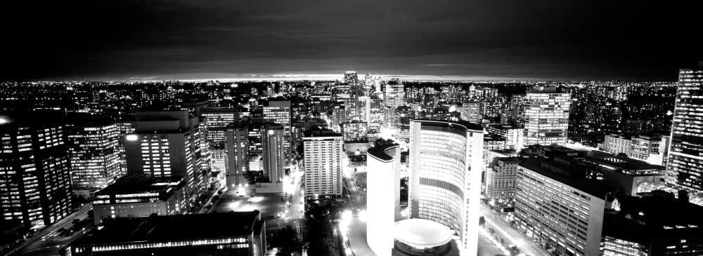 Toronto Ontario Canada Canvas Art - Panoramic Images (7 x 18)