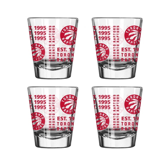 Logo Brands Toronto Raptors 4-Pack 2oz. Shot Glass Set