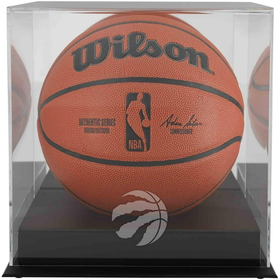 Toronto Raptors Blackbase Team Logo Basketball Display Case with Mirrored Back - Fanatics Authentic Certified