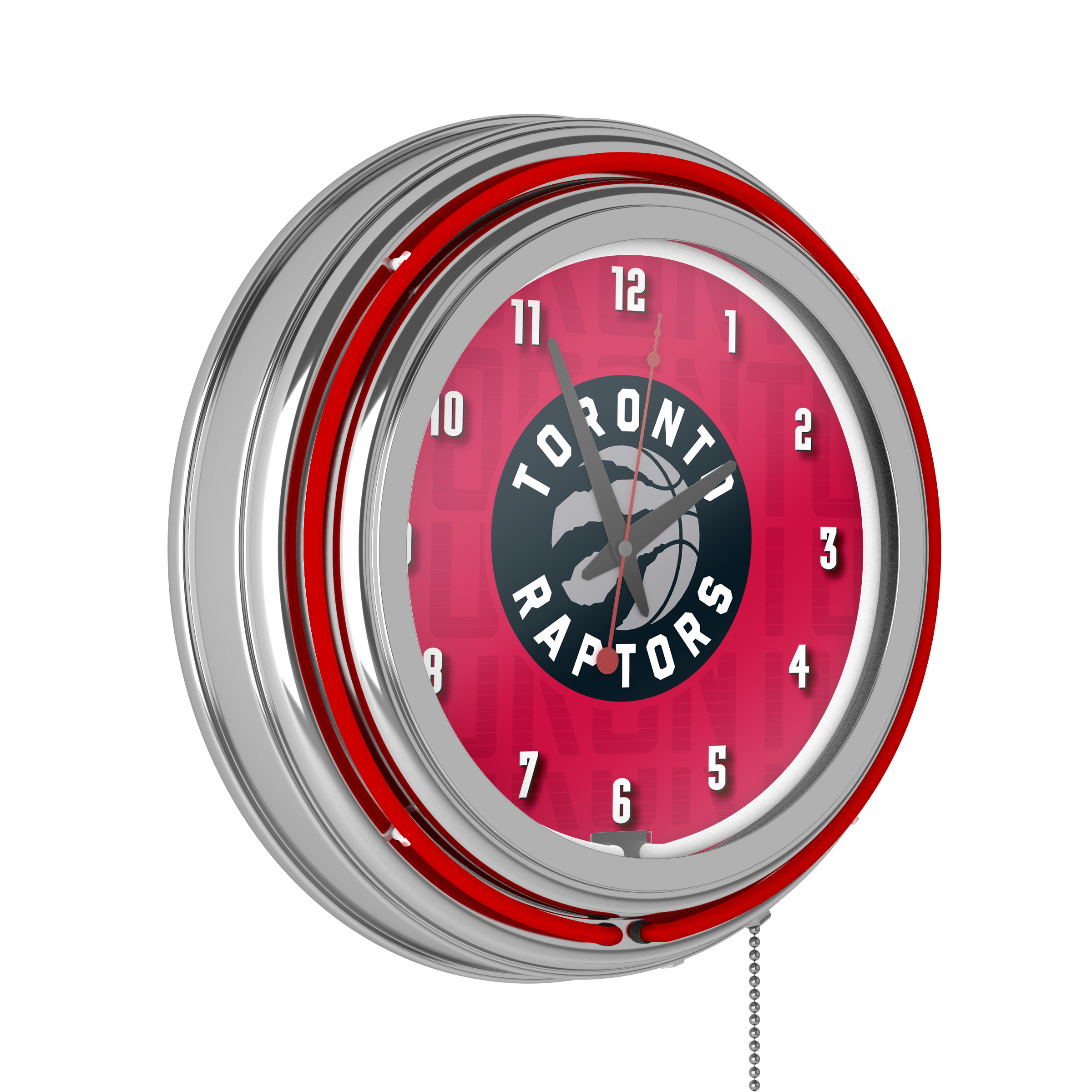 Toronto Raptors City Retro Neon Analog Wall Clock with Pull Chain ...