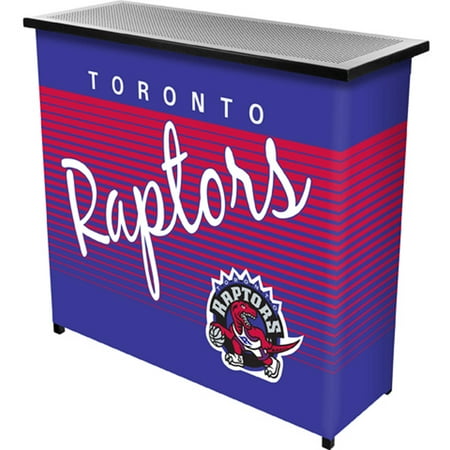 Toronto Raptors NBA Hardwood Classics Portable Bar, Pop-Up Drink Station Patio, Garage or Man Cave Accessories - Purple, Red, White