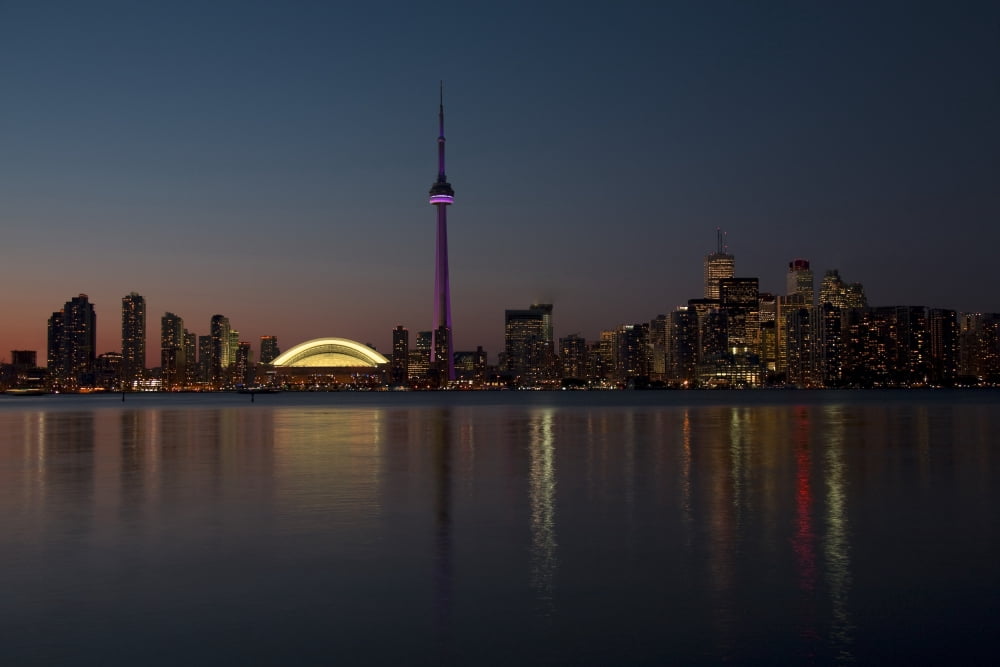 Toronto Skyline On September 2008 Toronto Ontario Canada Canvas Art - Alan Marsh Design Pics (36 x 24)