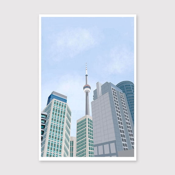 Toronto Tower, Tower print, Toronto prints, Toronto wall art, Toronto Canvas, Toronto Building, Toronto Print gift, Gift for Traveler