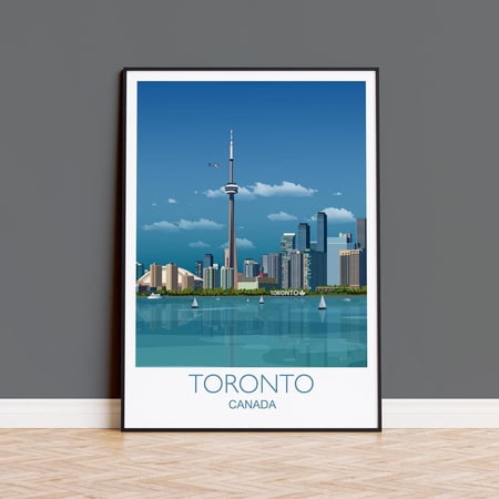 Toronto Travel Poster Gift Toronto Skyline Wall Art Toronto Art Lovers Gift Toronto Cityscape Ontario Travel Wall Decor