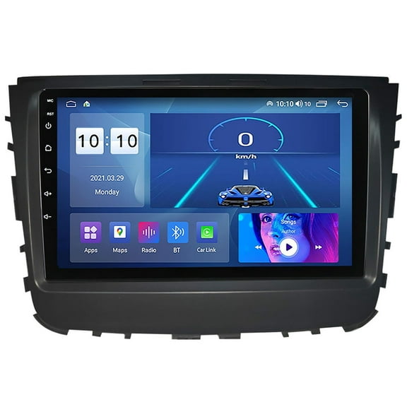 Torovo 2 Din GPS Sat Navigation Car Radio Android 12 with 9" Video Player for Ss-Angyong Rexton 2019, Supports BT FM RDS AUX Input Steering Wheel Control Carplay M200S