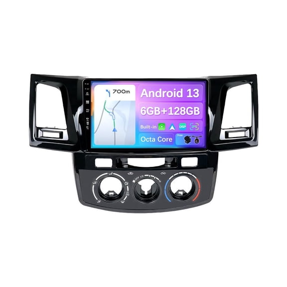 Torovo - 6G+128G - Android 13 IPS Car Stereo For Toyota Fortuner Hilux Revo Vigo (2004-2014) - Wireless CarPlay/Android Auto - Camera & MIC - 9 Inch 2 Din -DSP Steering Wheel DAB Fast-boot 360-Camera