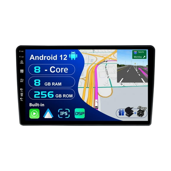 Torovo [8G+256G,8-Core] Android 12 IPS Car Stereo For Renault Duster/Dacia Sandero/Lada Xray 2/Captur/Logan 2 - Wireless CarPlay/Android Auto - Camera & MIC - 9 Inch 2 Din - SWC DAB Fast-boot 360-CAM