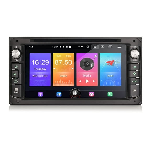 Torovo Android 11 Car Stereo Sat Nav for Toyota RAV4 Corolla Vios Vitz Hilux Avanza Support GPS Carplay Android Auto WiFi SWC DVR OBD RDS DAB+ DVB 32GB ROM