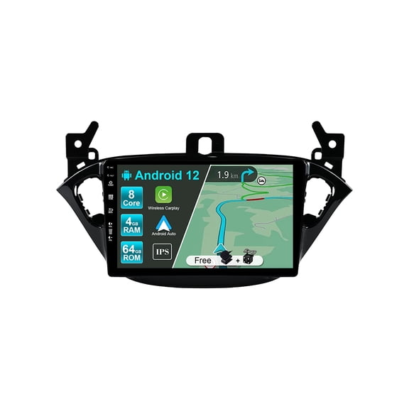 Torovo Android 12 IPS Car Radio Suitable for Vauxhall Corsa (2015-2019),Adam (2013-2016),[4G+64G],Built-in DSP/Carplay/Android Car,Camera + MIC,9 Inch 2 Din,SWC WiFi DAB 360-C. Camera Fast Boot AHD