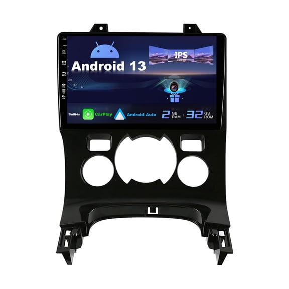 Torovo Android 13 Car Radio Suitable for Peugeot 3008 (2013-2018) - Free Reversing Camera - [2G + 32G] - GPS 2 DIN - 9 Inch - Supports DAB Steering Wheel Control 4G WiFi Bluetooth Carplay Android Car