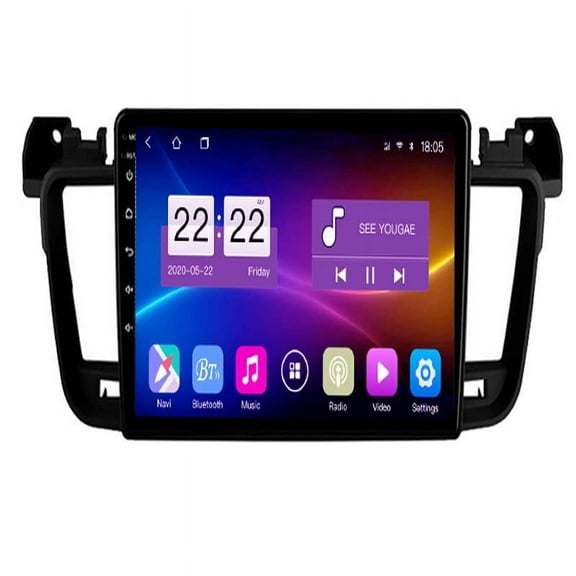 Torovo Android Car Stereo for Peugeot 508 2011-2018 2 Din Radio GPS Navigation IPS Touch Screen Multimedia Player Support 4G Carplay SWC Wifi Mirror Link DSP BT(Size:4 core wifi 1G+16G)