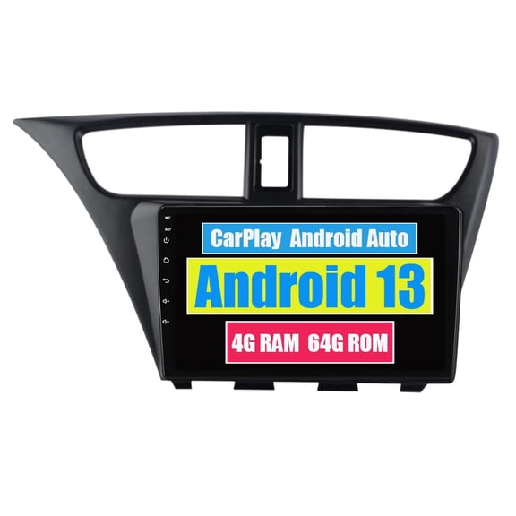 Torovo Car Stereo CarPlay Head Unit for Honda Civic Hatchback 2012 2013 20114 2015 2016 2017 Android Auto Touch Screen Sat Navi Bluetooth WiFi Radio Player
