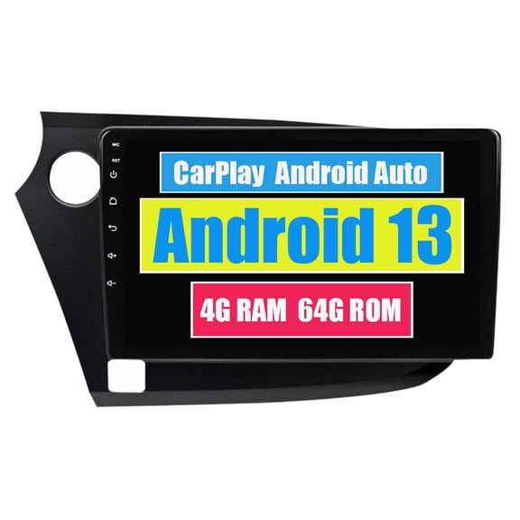Torovo Car Stereo CarPlay Head Unit for Honda Insight 2 2009 2010 2011 2012 2013 2014 Android Auto Touch Screen Sat Navi Bluetooth WiFi Radio Player (For right hand drive)