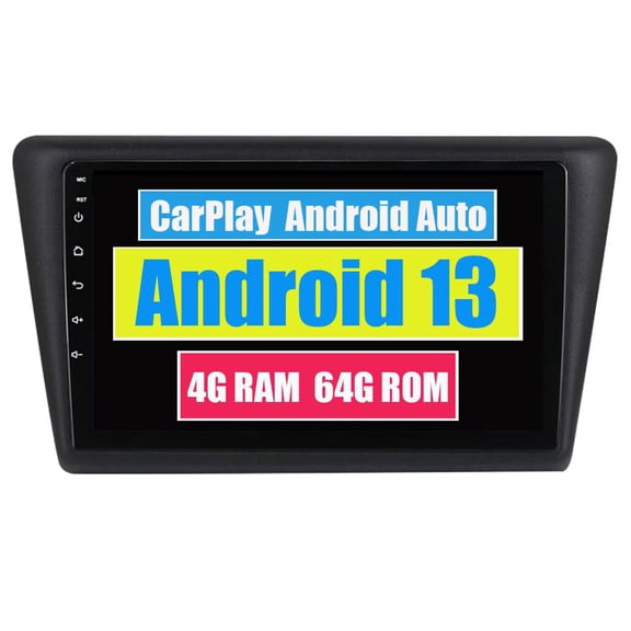 Torovo Car Stereo CarPlay Head Unit for Skoda Rapid 2013-2019 for Seat Toledo 2015-2018 Android Auto Touch Screen Sat Navi Bluetooth WiFi Radio Player