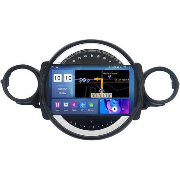 Torovo GPS Navigation Android 12.0 Car Radio for B-Mw Mini 2007-2015, Car Video 9 Inch Touch Screen Multimedia Player, FM AM Radio with Carplay/DSP/Voice Control/Mirror Link/4G 5G M100S 4 core 1+16GB