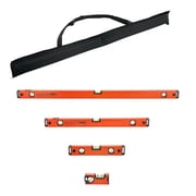 Torpedo Level 4-Piece 4/12/24/40 Inch Magnetic Aluminum Alloy with 3 Vials for Construction Home Renovation