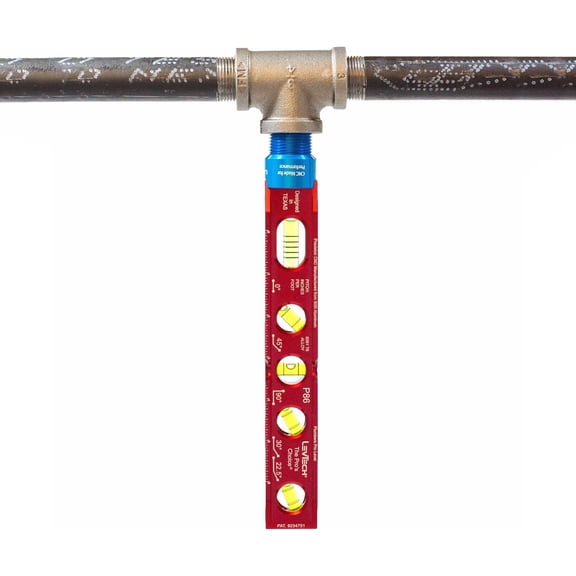 Torpedo Level with Removable AD-1 Pipe Adapter, 4 Rare Earth V-Groove Rare Earth Magnets, Bolt-On Adapter Aligns Pipe/Sprinkler Installation