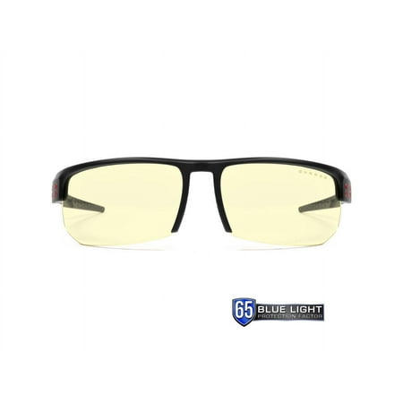 GUNNAR TORPEDO Gaming Glasses Onyx Frame (Amber Lens) Tint 65% Blue Light & 100% UV Protection, TOR-00101