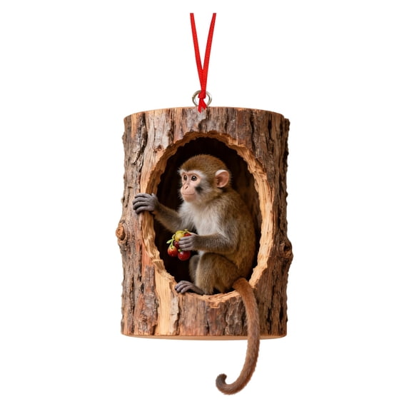 Torqee 2D Acrylic Animal Christmas Ornament,Flat Hanging Tree Decoration