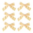 thumbnail image 1 of Torqee 6 Pack Light Yellow Velvet Christmas Bows,Handmade Holiday Wreath Decorations for Gift Wrapping, 1 of 3