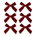 thumbnail image 1 of Torqee 6 Pack Velvet Christmas Bows,Handmade Holiday Wreath Decorations for Gift Wrapping,Red, 1 of 3